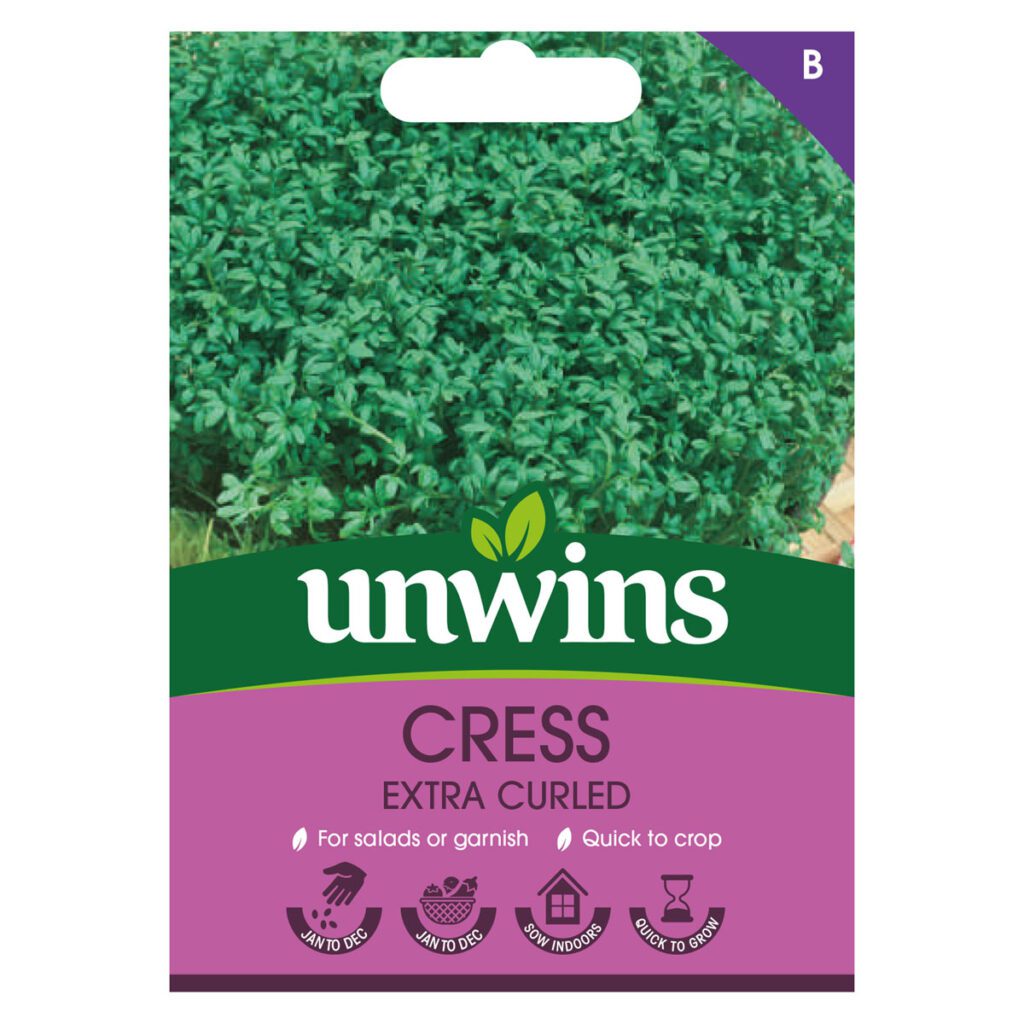 Unwins Organic Cress Extra Curled Organic Seeds 5051618019910 2